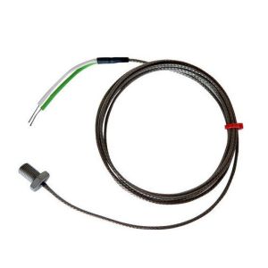Termocoppia a bullone IEC, cavo intrecciato in acciaio inox in fibra di vetro - Tipo K - Passo filettatura M8x1mm - Lunghezza bullone 13mm