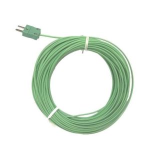 Termocoppia a giunzione esposta IEC a doppino piatto isolata in PFA con spina miniaturizzata - Tipo K - 1/0,5 mm Dimensione del trefolo - Lunghezza 1 M