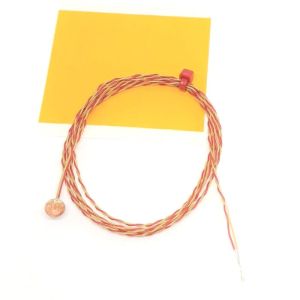 Termocoppia a disco a filo sottile ANSI, PFA con connettore maschio miniaturizzato - Tipo K con terminazione a coda nuda - 2M