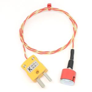 Termocoppia magnetica con pulsante di trazione ANSI tipo K da 0,7 kg, isolata in PFA con connettore maschio miniaturizzato - 0,5 M