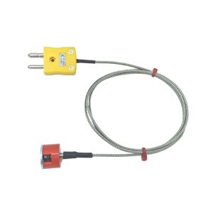 Termocoppia magnetica con pulsante di trazione ANSI tipo K da 1,9 kg, cavo isolato in PFA con treccia in acciaio inox terminante in spina standard - 1M