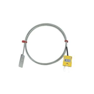 Termocoppia ANSI Leaf, cavo isolato in fibra di vetro con treccia in acciaio inox terminante in connettore maschio miniaturizzato - lunghezza 5 m