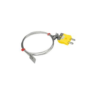 Termocoppia ANSI Leaf, cavo isolato in fibra di vetro con treccia in acciaio inox terminante in spina standard - lunghezza 2 m