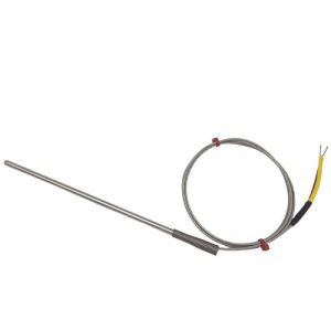 Sonda a termocoppia ANSI per uso generico, cavo isolato in fibra di vetro con treccia in acciaio inox - Tipo K che termina in code nude - Lunghezza 2 m