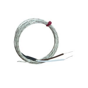 Termocoppia IEC a coppia piatta isolata in fibra di vetro - Tipo T con terminazione a code nude - 1/0,315mm x 2M
