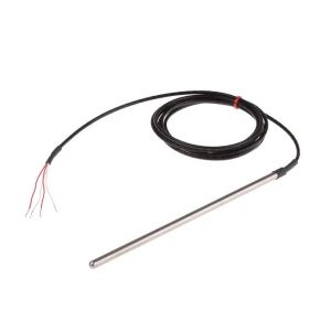 Sonda Pt100 per uso generico con cavo PFA - Tipo PRT - Diametro sonda 6,0 mm - Lunghezza sonda 200 mm - Lunghezza cavo 2 M