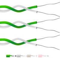 Tipo K PTFE isolato a doppio doppino intrecciato Termocoppia Cavo / filo (IEC)