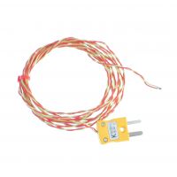 Termocoppia a giunzione esposta ANSI isolata in PFA con connettore maschio miniaturizzato - Tipi K, T