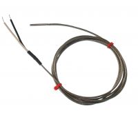 Termocoppia con messa a terra fabbricata IEC in tubo di acciaio inox, cavo intrecciato in acciaio inox in fibra di vetro - tipo K, J