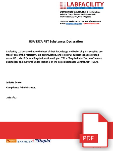 USA TCSA Substances Declaration
